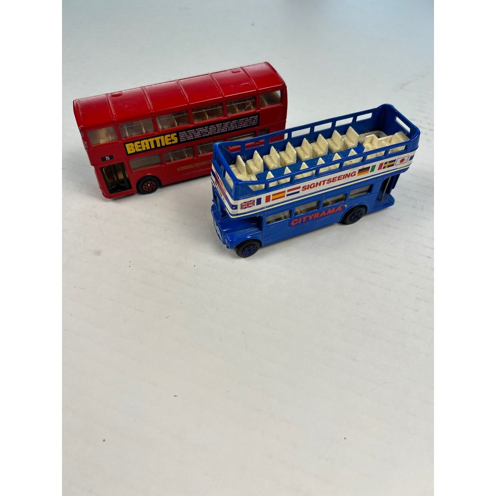 Lot of 2 Vintage Corgi Diecast London Double Decker Buses Beatties Toy Vehicles‎